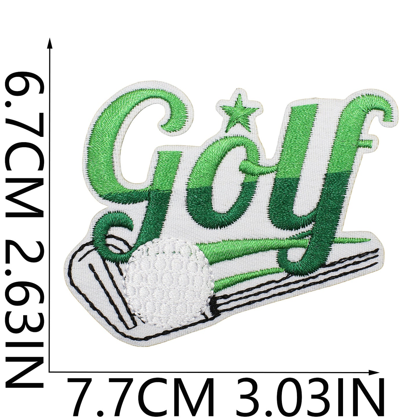 Iron-On Exquisite Golf Clubs & Sports Embroidery Patch