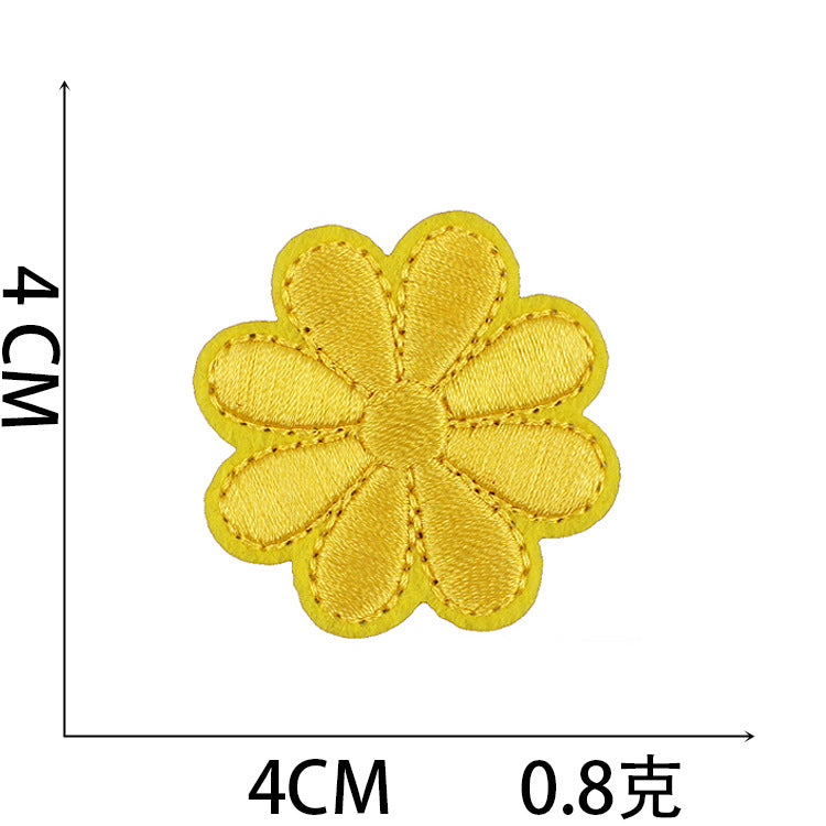 Iron-On Flower and Sunflower Embroidery Patch –  4cm 4.5cm 6cmTall