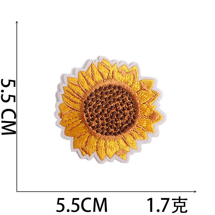 Iron-On  Sunflower Embroidery Patch