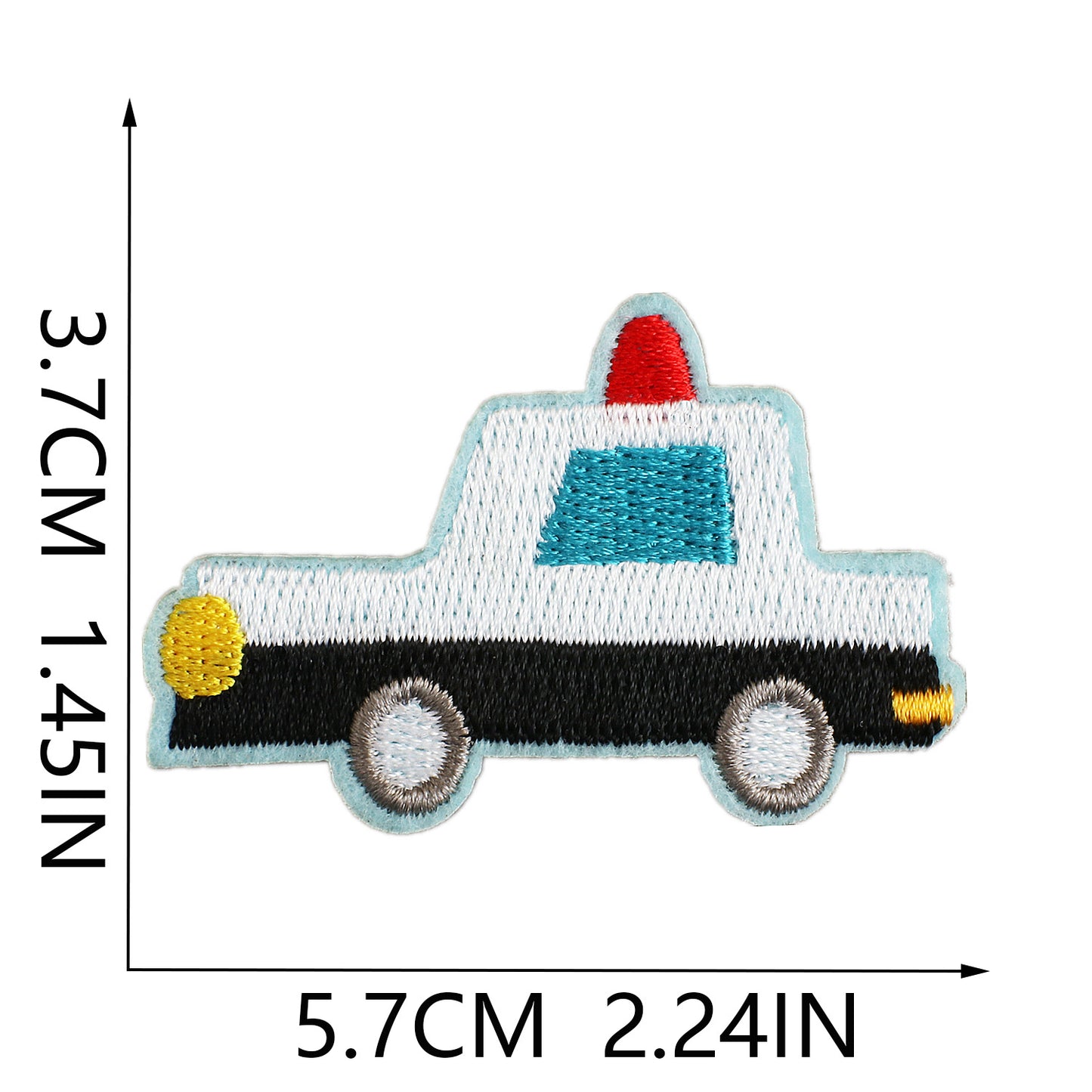 Iron-On Cute Cartoon Cars, Construction Vehicles, Bulldozers, Excavators & Double-Decker Bus Embroidery Patch for Kids’ Clothing