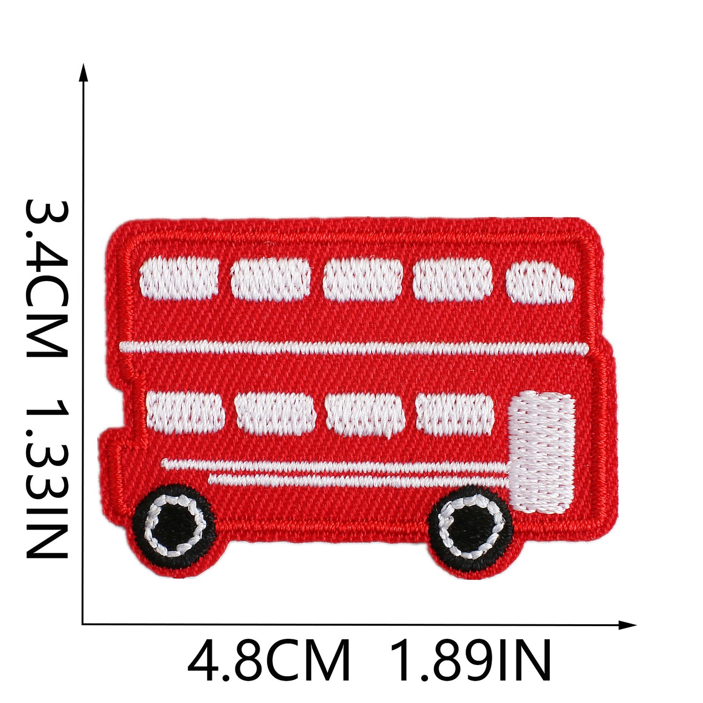 Iron-On Cute Cartoon Cars, Construction Vehicles, Bulldozers, Excavators & Double-Decker Bus Embroidery Patch for Kids’ Clothing