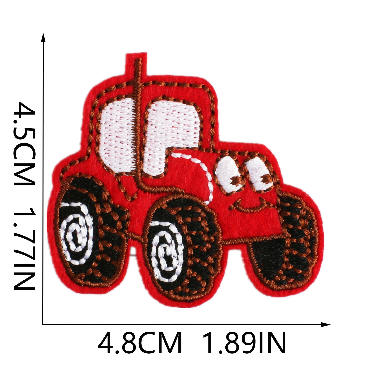 Iron-On Cute Cartoon Cars, Construction Vehicles, Bulldozers, Excavators & Double-Decker Bus Embroidery Patch for Kids’ Clothing
