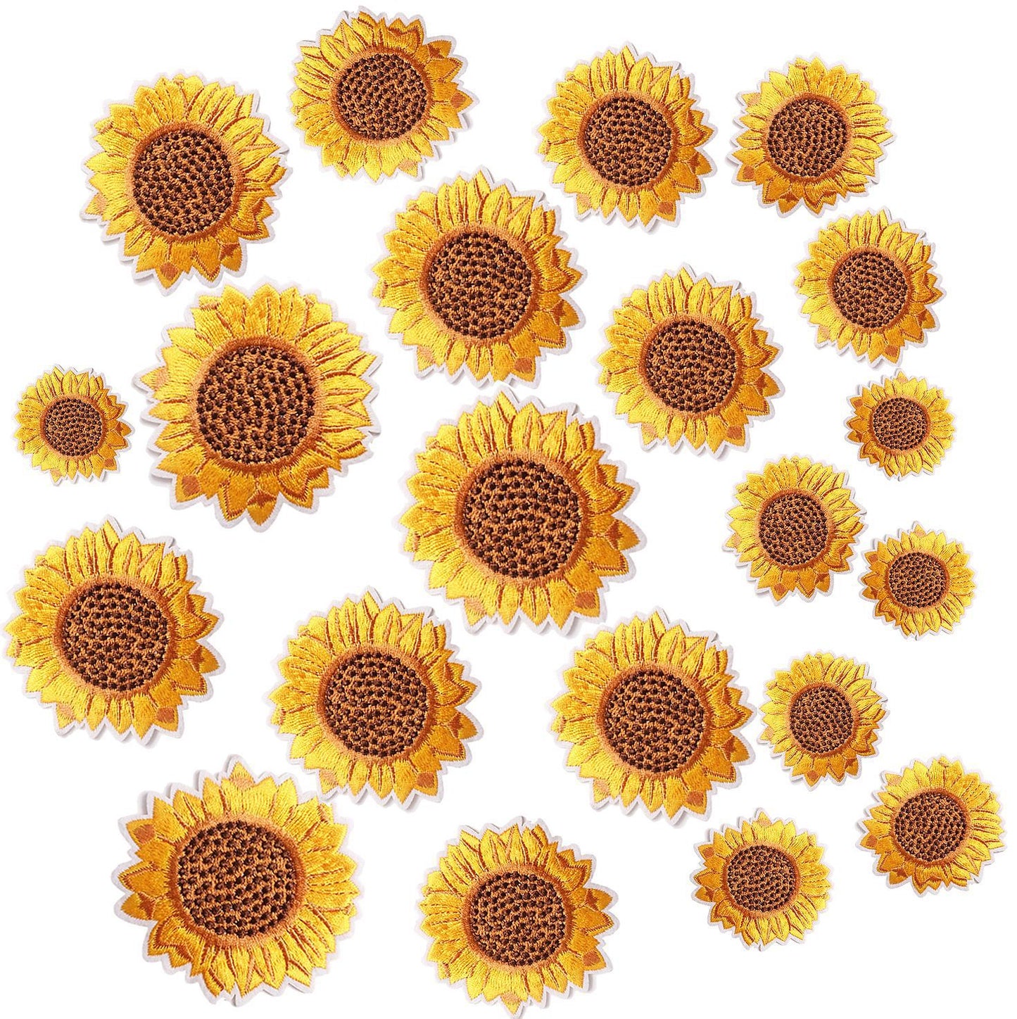 Iron-On  Sunflower Embroidery Patch