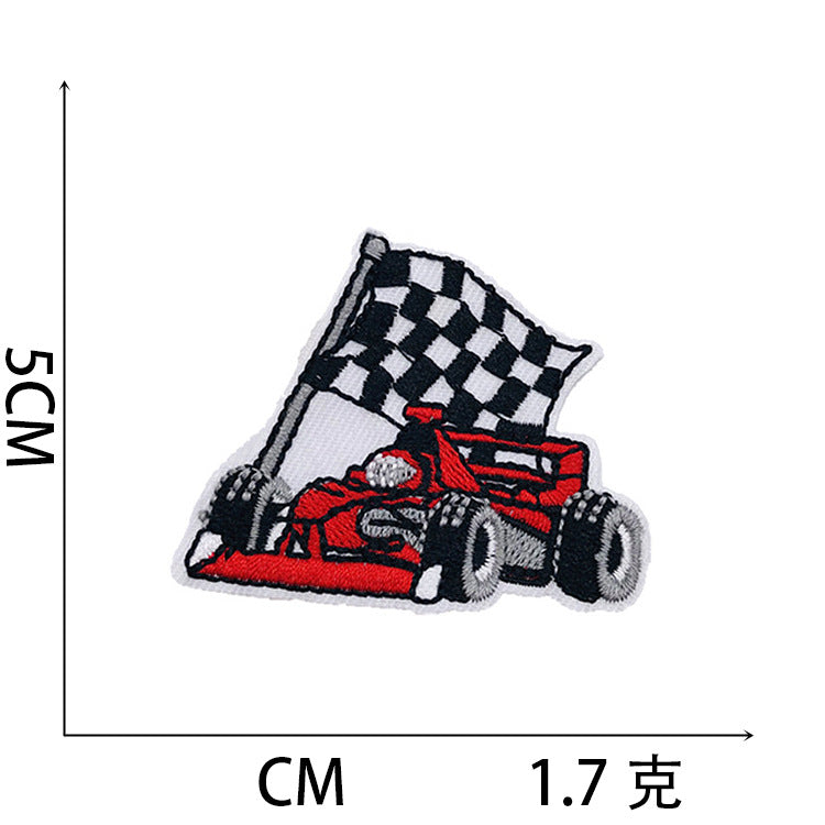 Iron-On Cute Cartoon Big Truck & Excavator Embroidery Patch for Kids’ Clothing