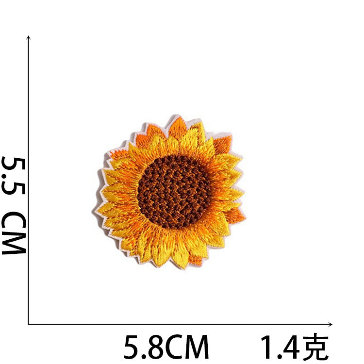 Iron-On Cute Colorful Daisy Embroidery Patch