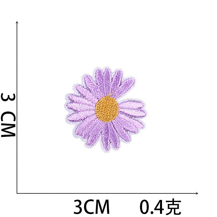 Iron-On Cute Colorful Daisy Embroidery Patch