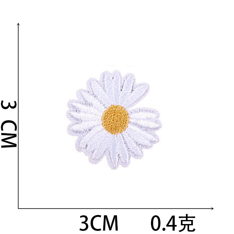 Iron-On Cute Colorful Daisy Embroidery Patch