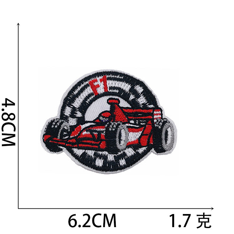 Iron-On Cute Cartoon Big Truck & Excavator Embroidery Patch for Kids’ Clothing
