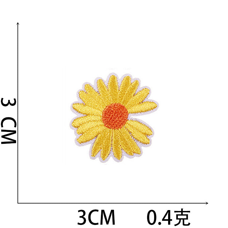 Iron-On Cute Colorful Daisy Embroidery Patch