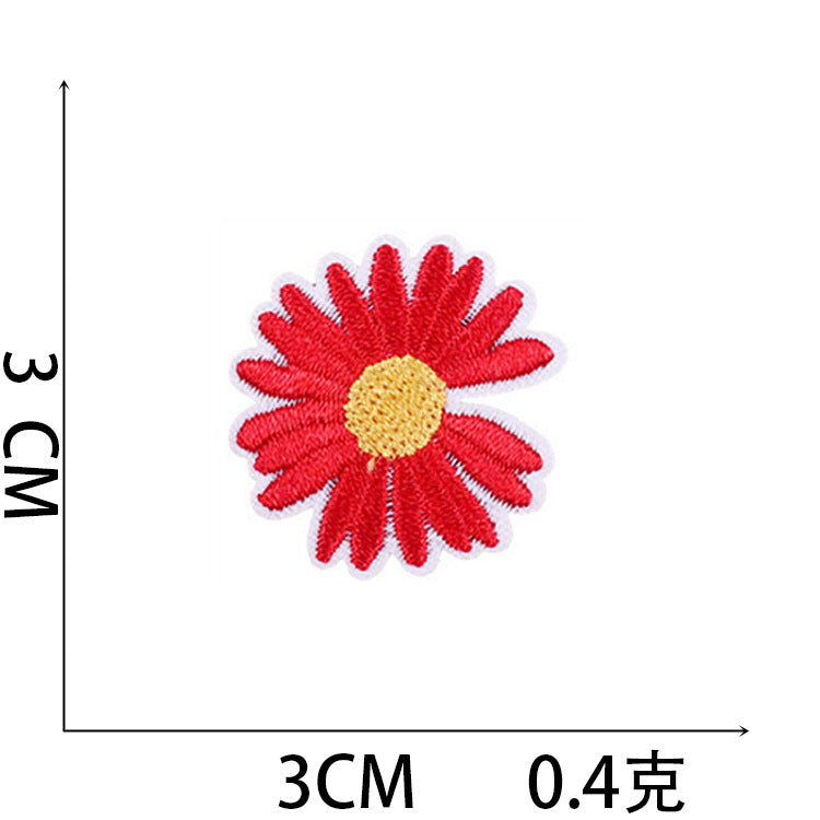 Iron-On Cute Colorful Daisy Embroidery Patch