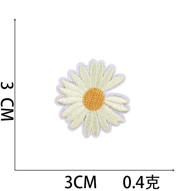 Iron-On Cute Colorful Daisy Embroidery Patch