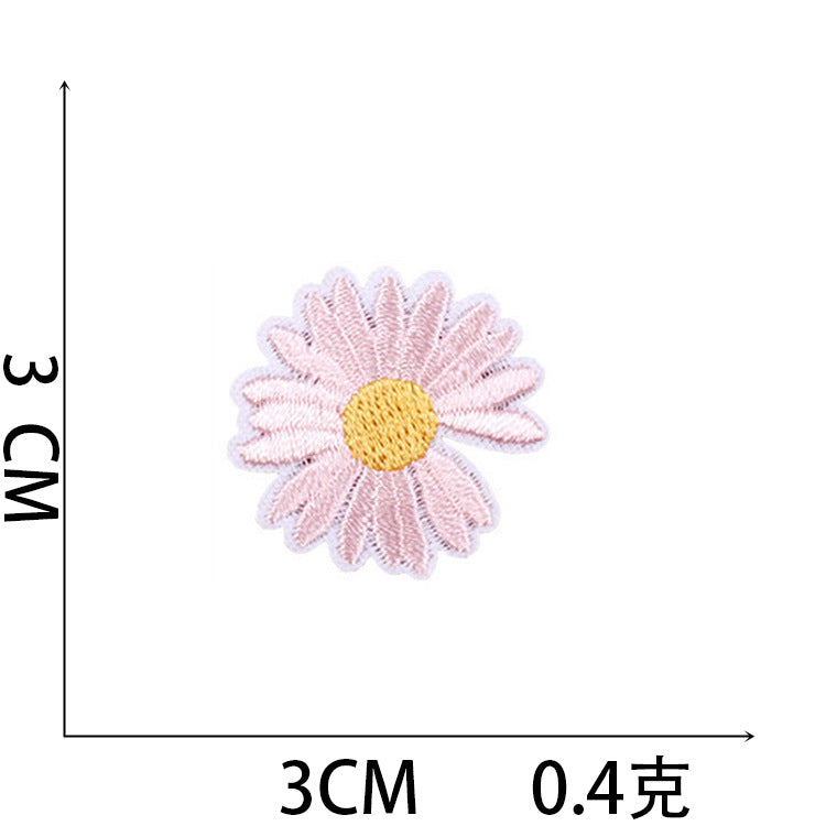 Iron-On Cute Colorful Daisy Embroidery Patch