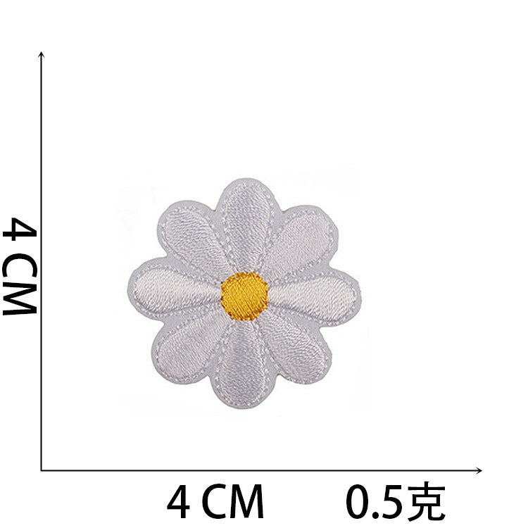 Iron-On Cute Colorful Daisy Embroidery Patch