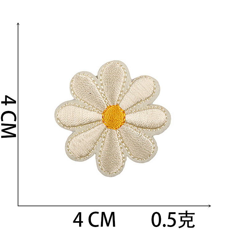 Iron-On Cute Colorful Daisy Embroidery Patch
