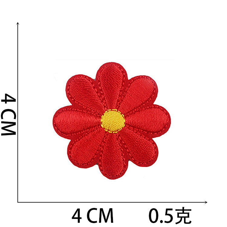 Iron-On Cute Colorful Daisy Embroidery Patch