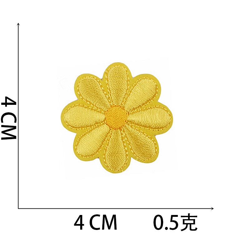 Iron-On Cute Colorful Daisy Embroidery Patch