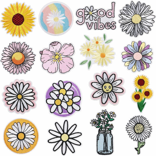 Iron-On Cute “Blooming Flowers” Embroidery Patch