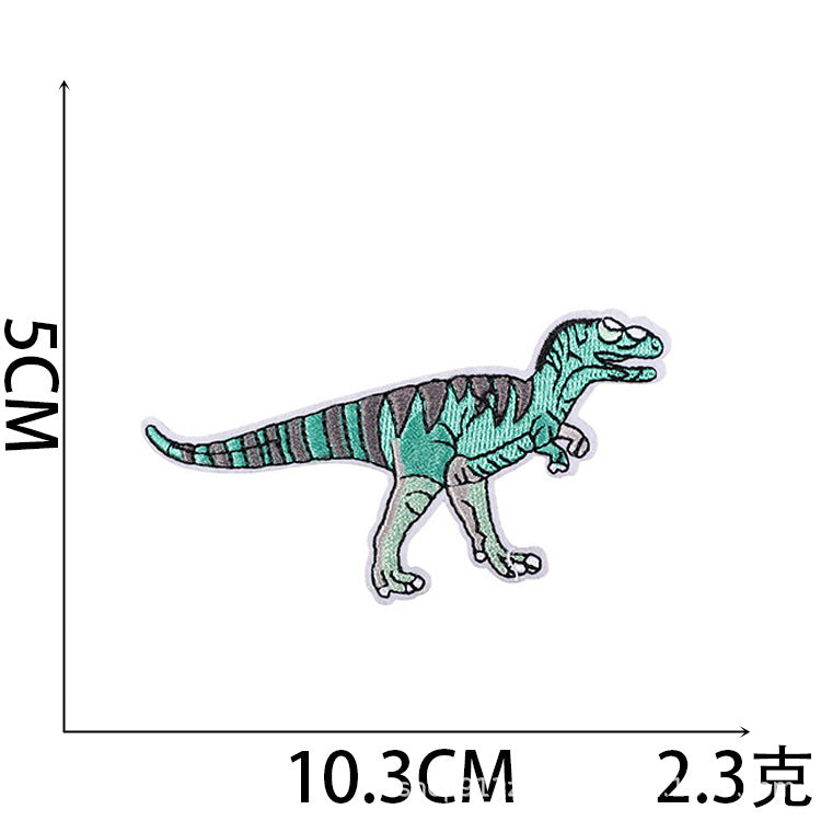 Iron-On Cute Cartoon Dinosaurs, Cars & Excavators Embroidery Patch for Kids’ Clothing