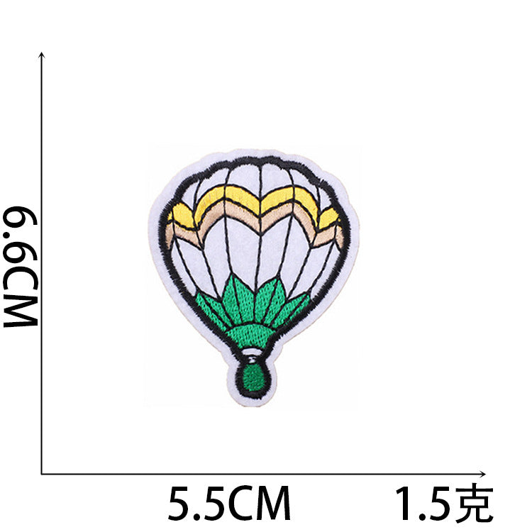 Iron-On Cute Cartoon Hot Air Balloon Embroidery Patch for Kids’ Clothing