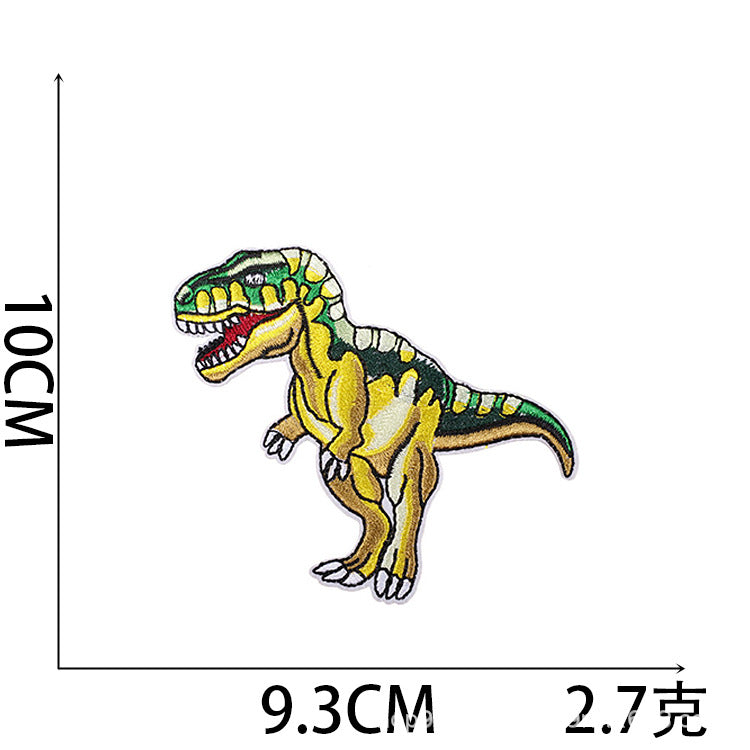 Iron-On Cute Cartoon Dinosaurs, Cars & Excavators Embroidery Patch for Kids’ Clothing