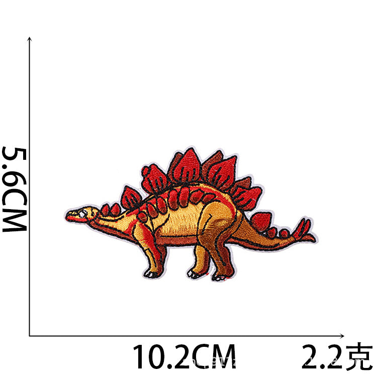 Iron-On Cute Cartoon Dinosaurs, Cars & Excavators Embroidery Patch for Kids’ Clothing