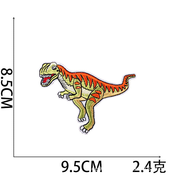 Iron-On Cute Cartoon Dinosaurs, Cars & Excavators Embroidery Patch for Kids’ Clothing