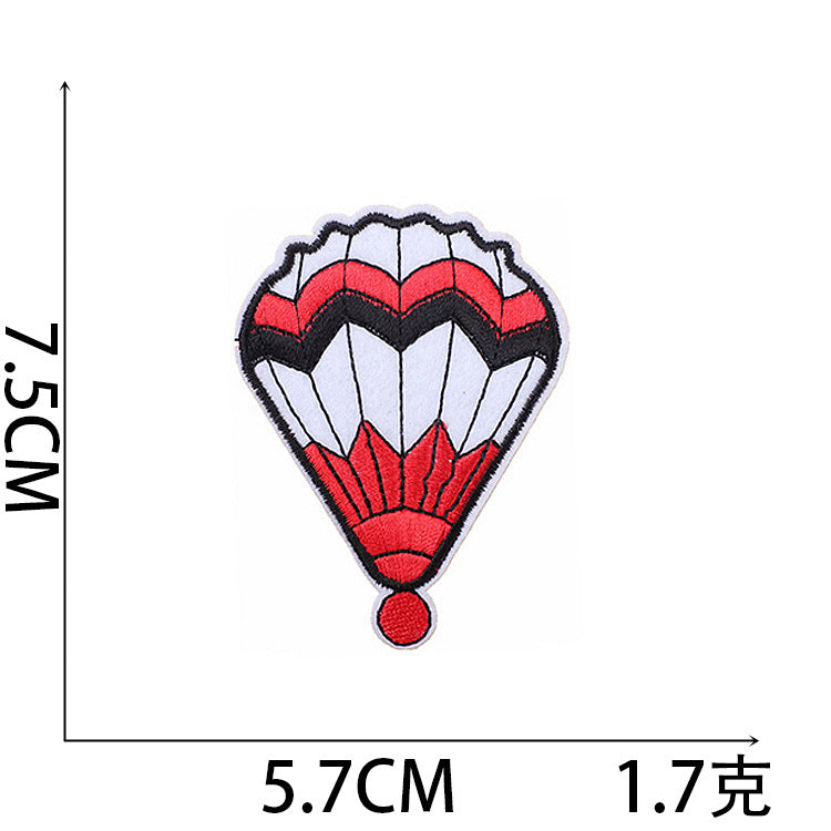Iron-On Cute Cartoon Hot Air Balloon Embroidery Patch for Kids’ Clothing