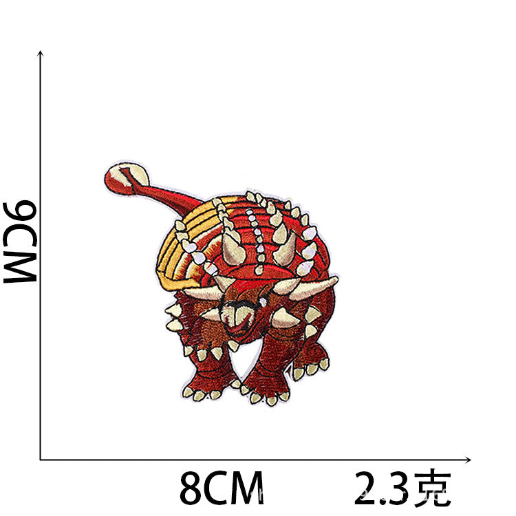 Iron-On Cute Cartoon Dinosaurs, Cars & Excavators Embroidery Patch for Kids’ Clothing