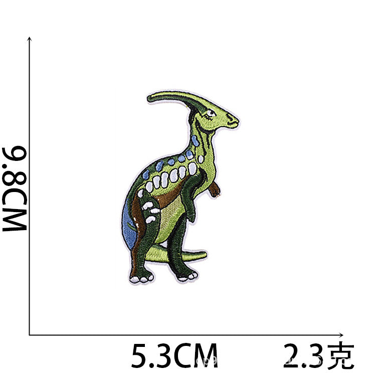 Iron-On Cute Cartoon Dinosaurs, Cars & Excavators Embroidery Patch for Kids’ Clothing