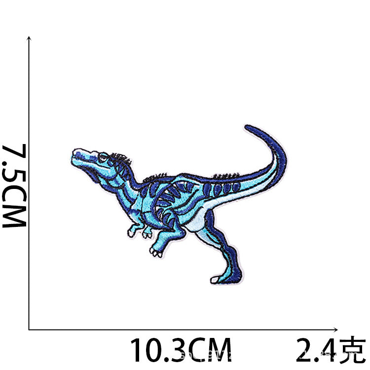 Iron-On Cute Cartoon Dinosaurs, Cars & Excavators Embroidery Patch for Kids’ Clothing