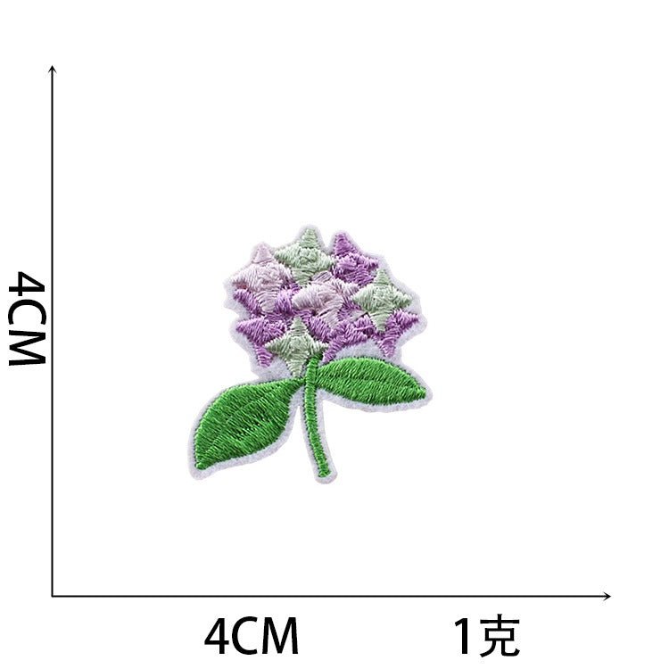 Iron-On Cute Lotus Flower Embroidery Patch