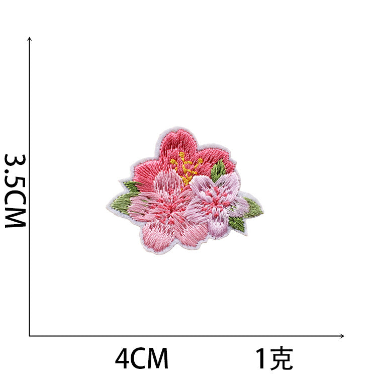 Iron-On Cute Lotus Flower Embroidery Patch