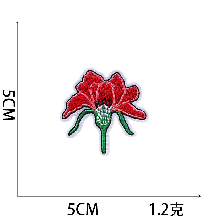 Iron-On Cute Lotus Flower Embroidery Patch