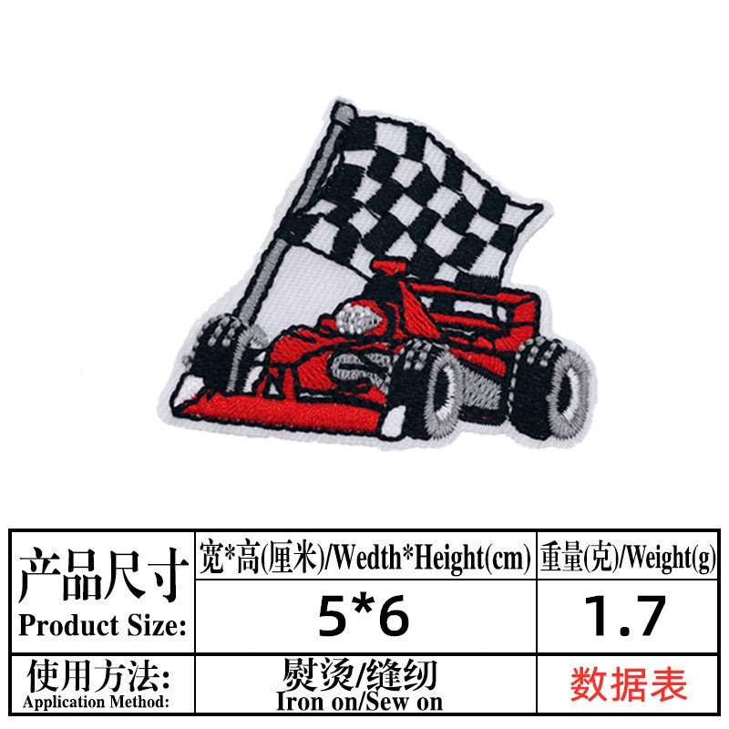 Iron-On Cute Cartoon Construction Vehicles & Excavator Embroidery Patch for Kids’ Clothing