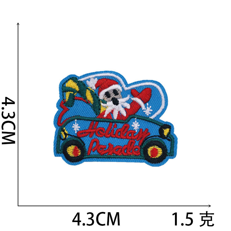 Iron-On Cute Cartoon Construction Vehicles & Excavator Embroidery Patch for Kids’ Clothing