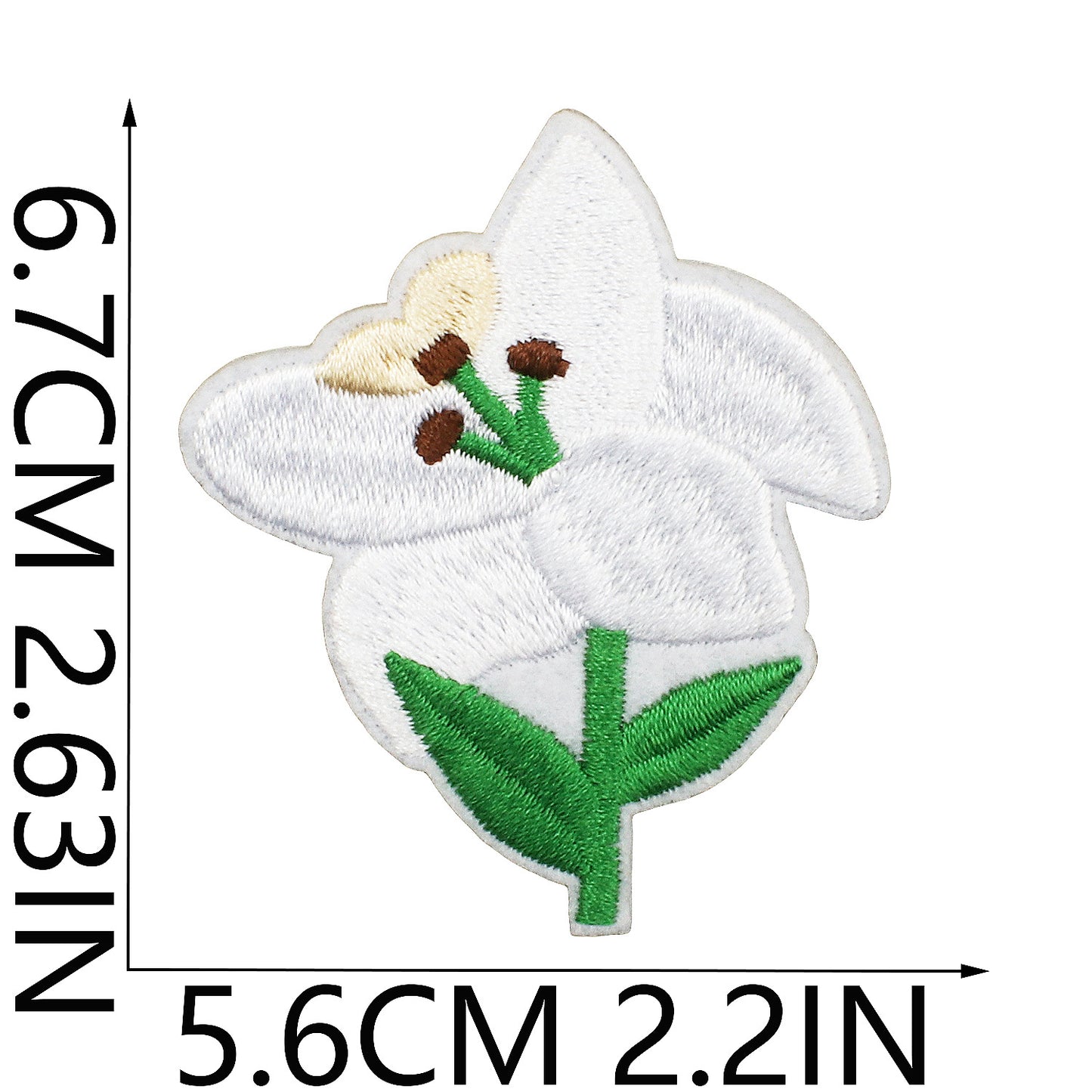 Iron-On Cute Exquisite Peony & Tulip Flower Embroidery Patch