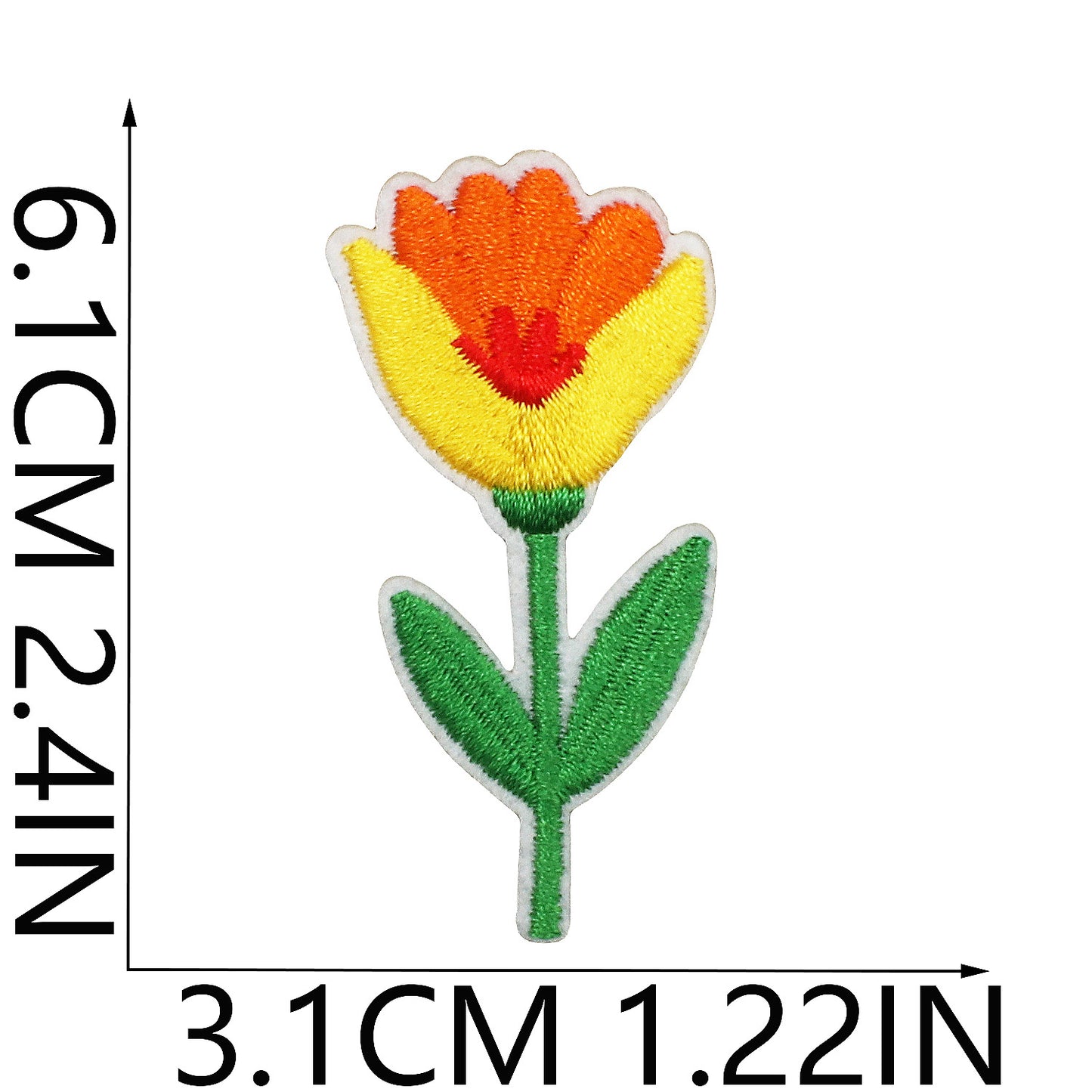 Iron-On Cute Exquisite Peony & Tulip Flower Embroidery Patch