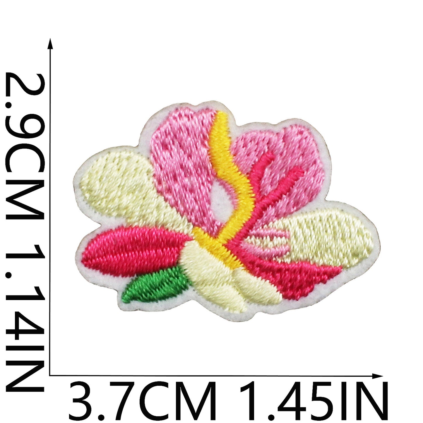 Iron-On Cute Exquisite Peony & Tulip Flower Embroidery Patch