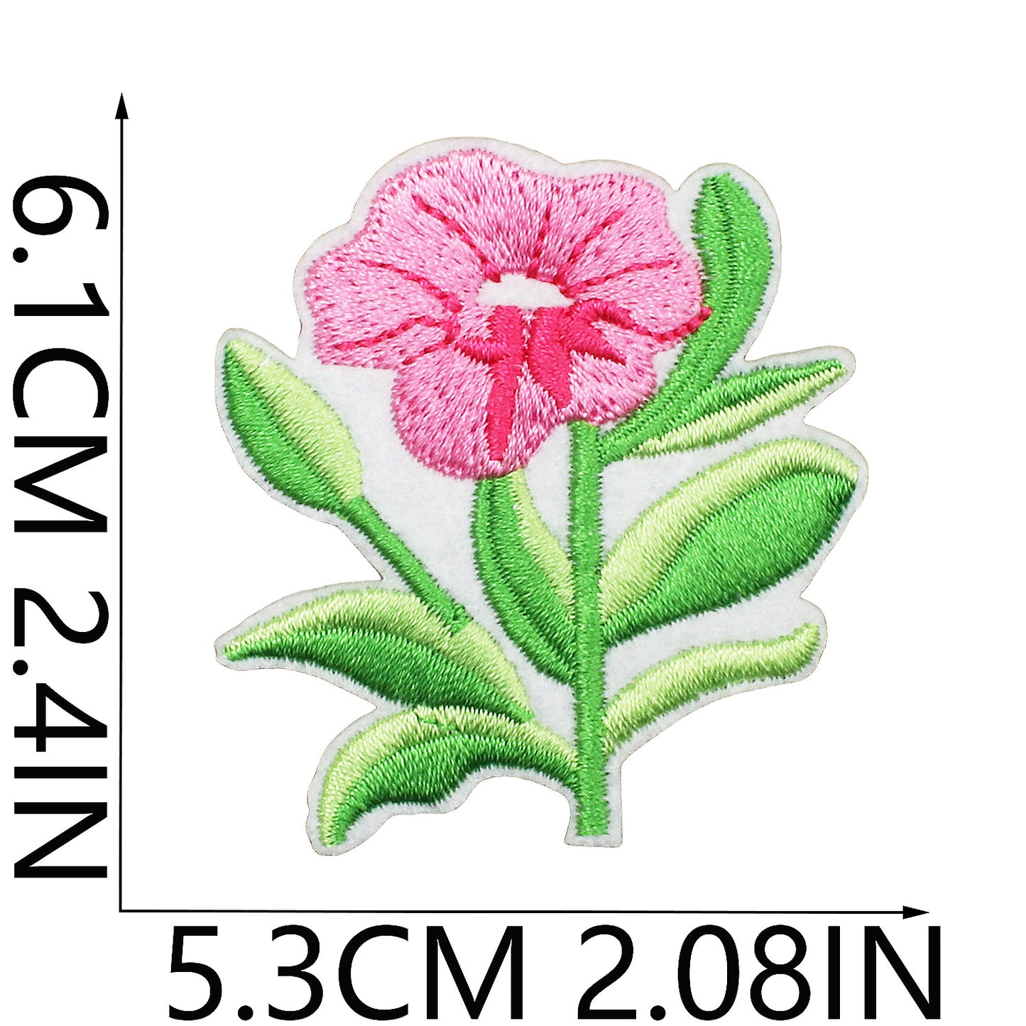 Iron-On Cute Exquisite Peony & Tulip Flower Embroidery Patch