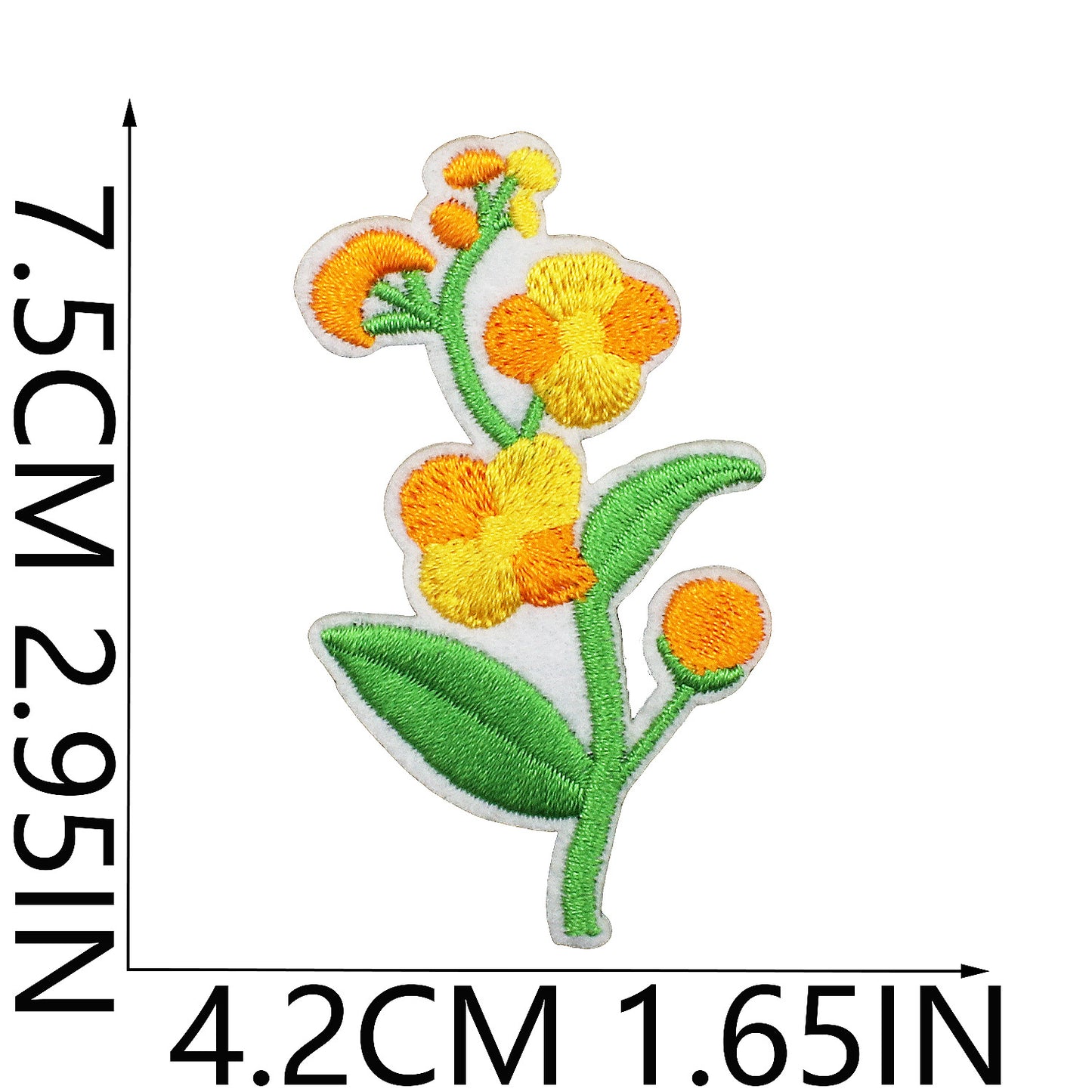 Iron-On Cute Exquisite Peony & Tulip Flower Embroidery Patch
