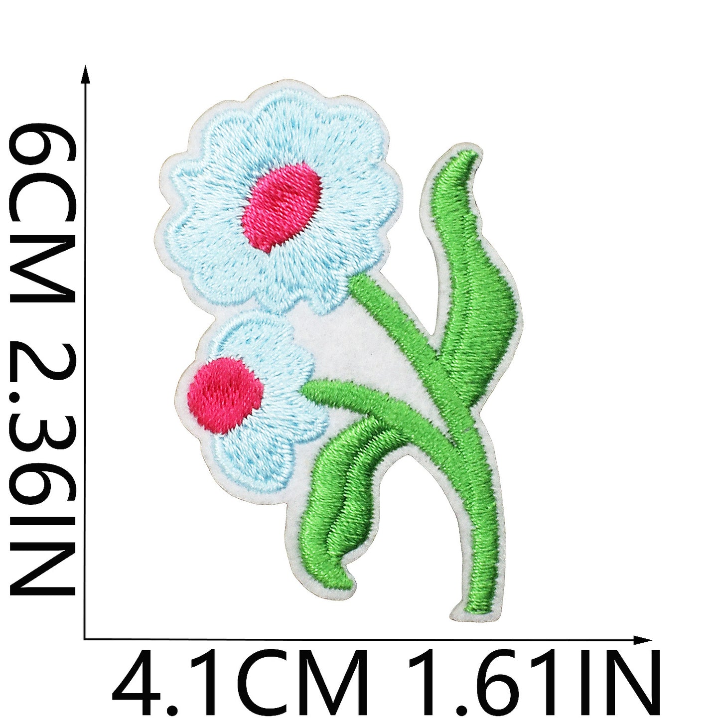 Iron-On Cute Exquisite Peony & Tulip Flower Embroidery Patch