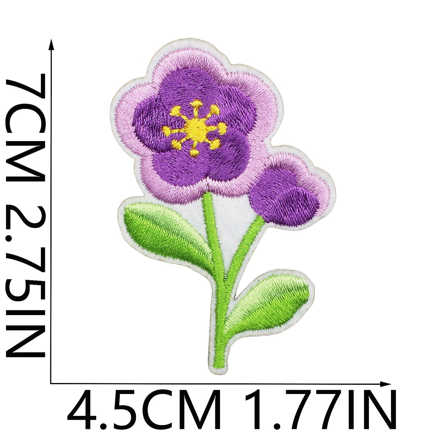 Iron-On Cute Exquisite Peony & Tulip Flower Embroidery Patch