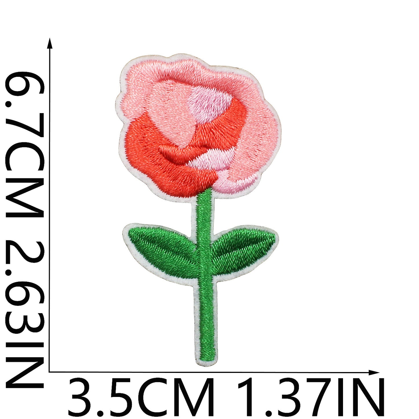 Iron-On Cute Exquisite Peony & Tulip Flower Embroidery Patch