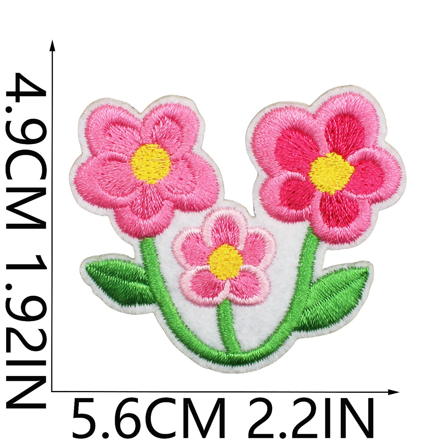 Iron-On Cute Exquisite Peony & Tulip Flower Embroidery Patch