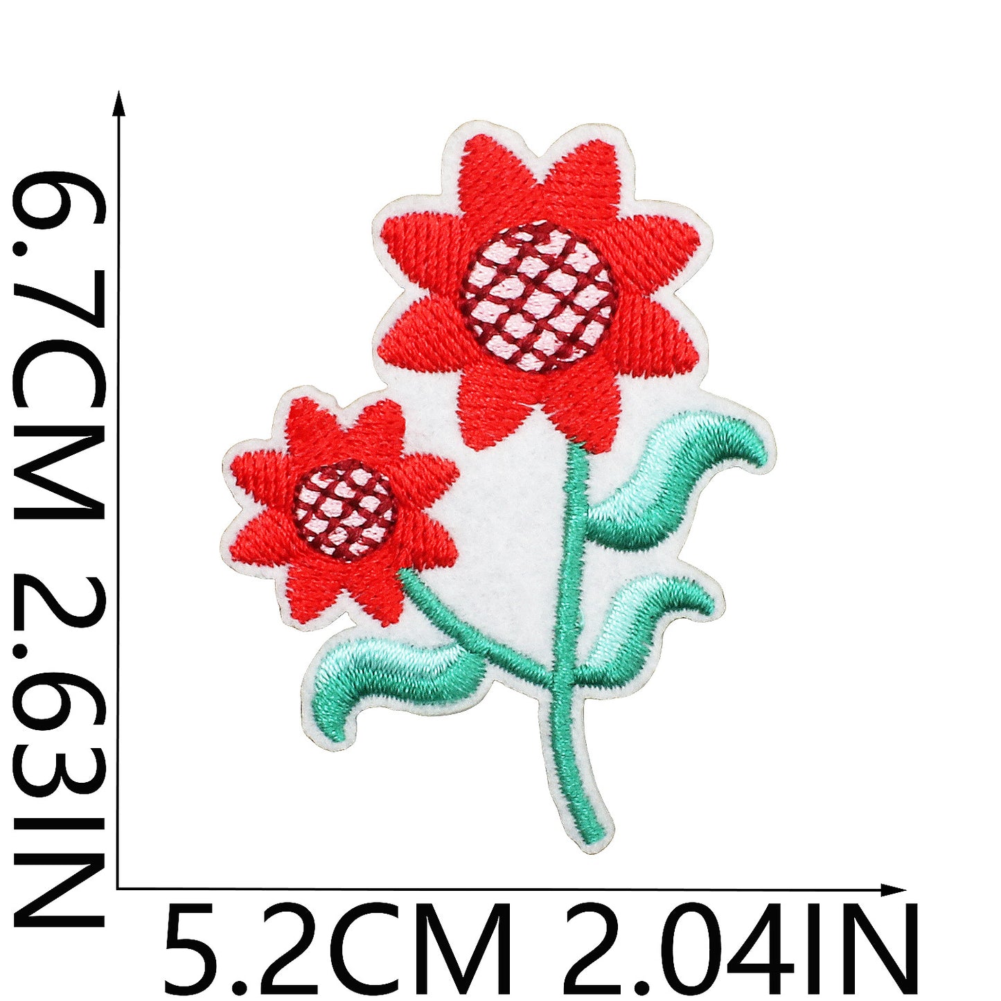 Iron-On Cute Exquisite Peony & Tulip Flower Embroidery Patch