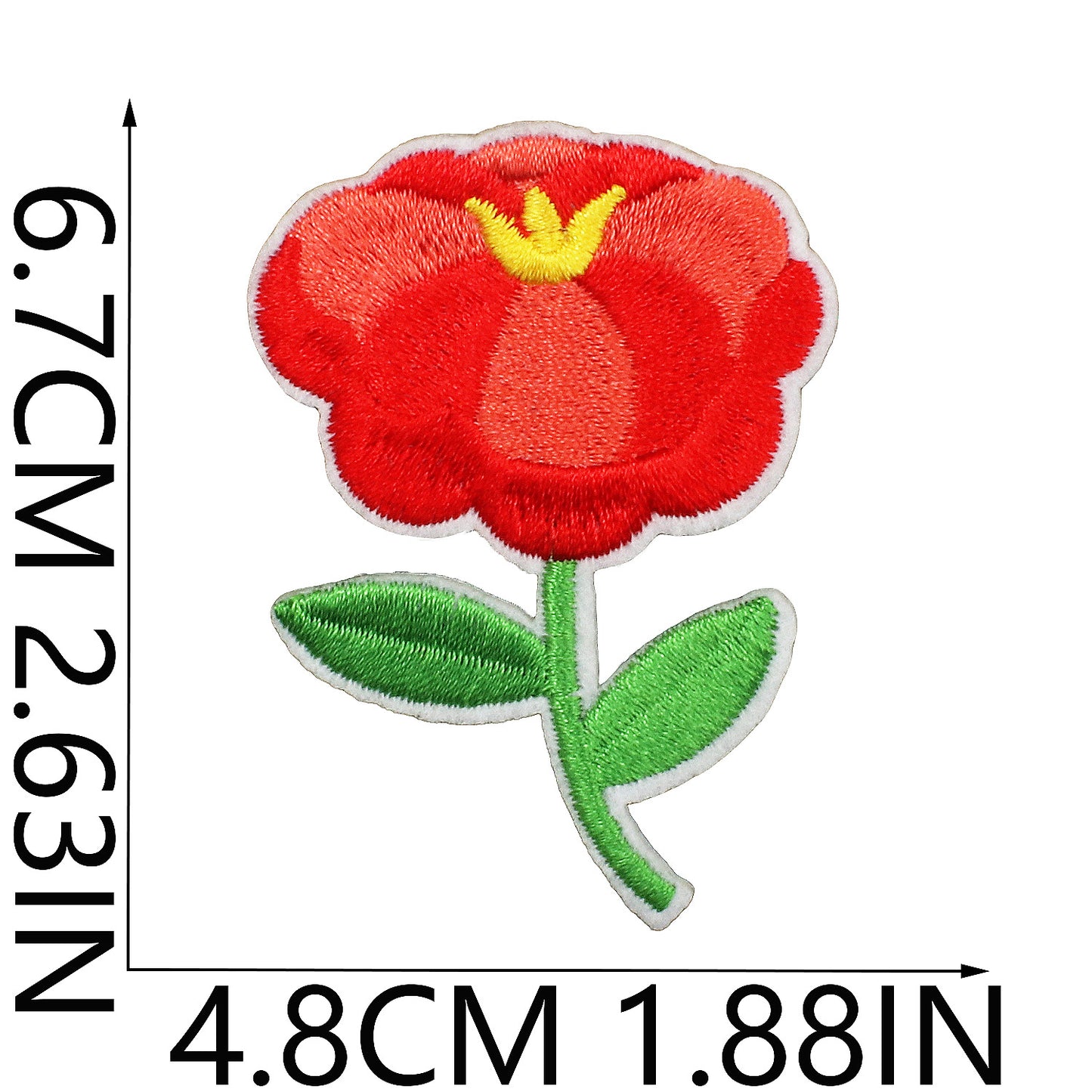Iron-On Cute Exquisite Peony & Tulip Flower Embroidery Patch
