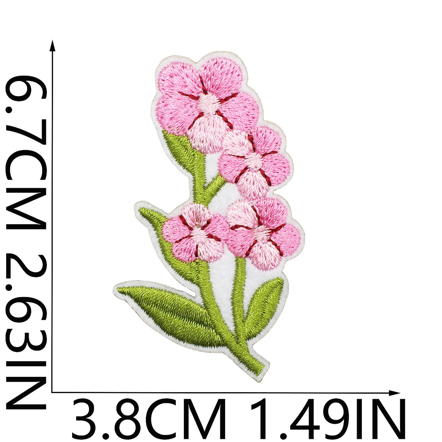 Iron-On Cute Exquisite Peony & Tulip Flower Embroidery Patch