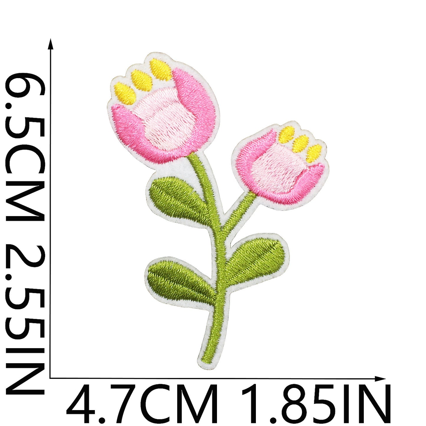 Iron-On Cute Exquisite Peony & Tulip Flower Embroidery Patch