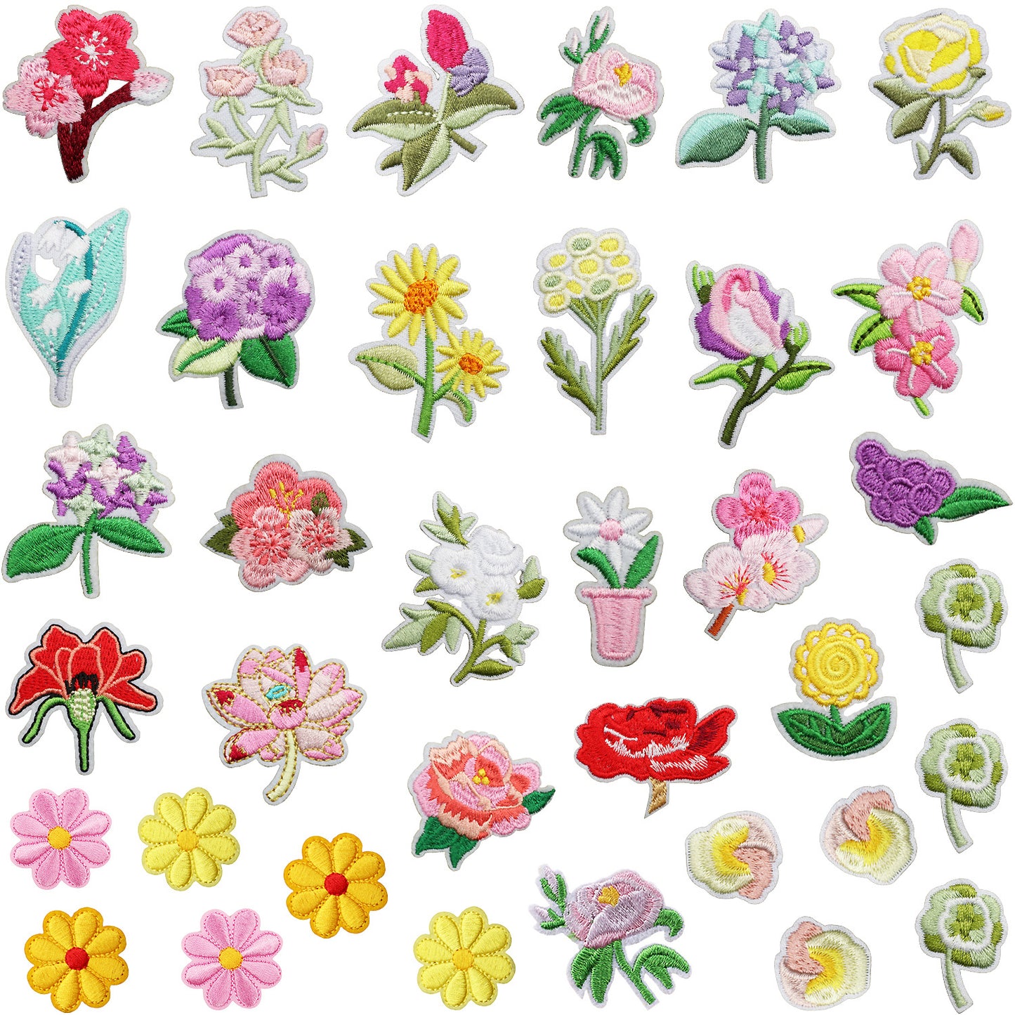 Iron-on Cute Flower Embroidered Patch