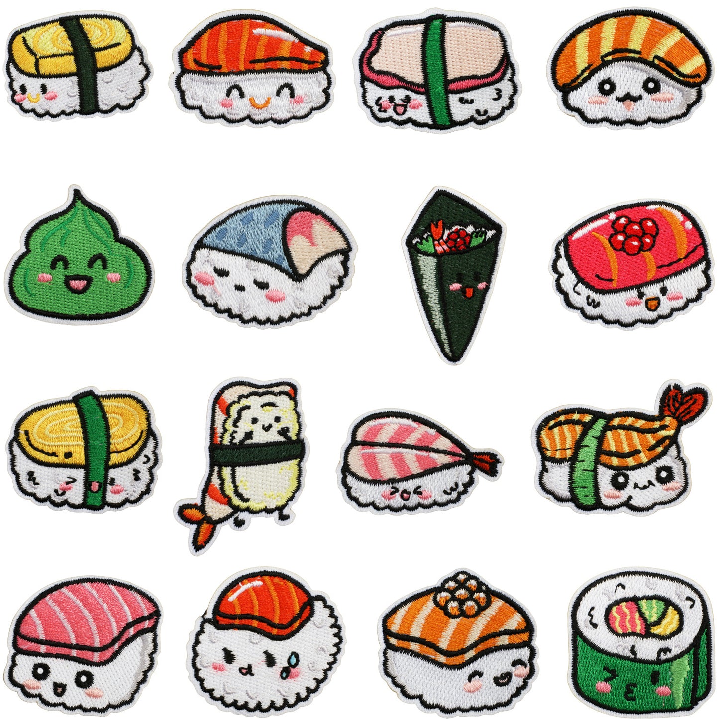 Iron-on Cute Mini Sushi Embroidered Patch